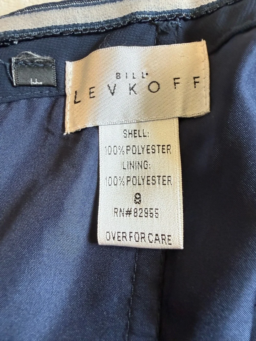 Bill Levkoff Rouched Navy Chiffon Bridesmaid Dress Strapless Maxi Formal Sz 8 - Picture 7 of 15